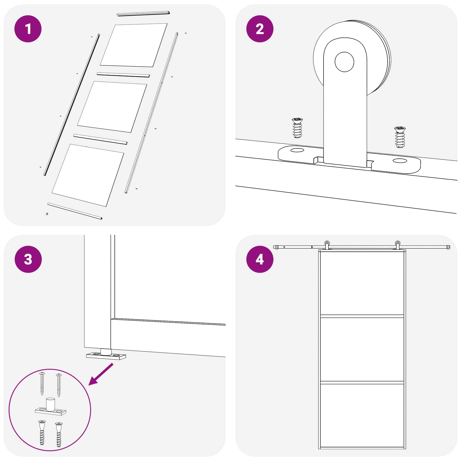 vidaXL Sliding Door 102 x 205 cm Tempered Glass and Aluminium 5