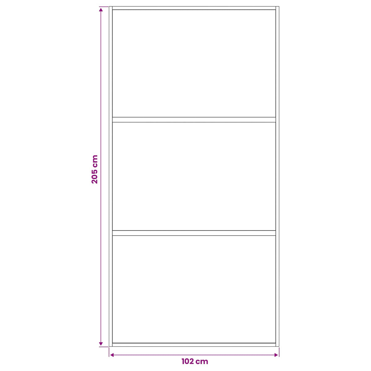 Sliding Door ESG Glass and Aluminium Black 102 x 205 cm 2 horizontal bars (dark transparent glass)
