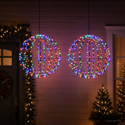 Christmas Finial Light 192 LEDs 2 pcs 60 cm Multicolour