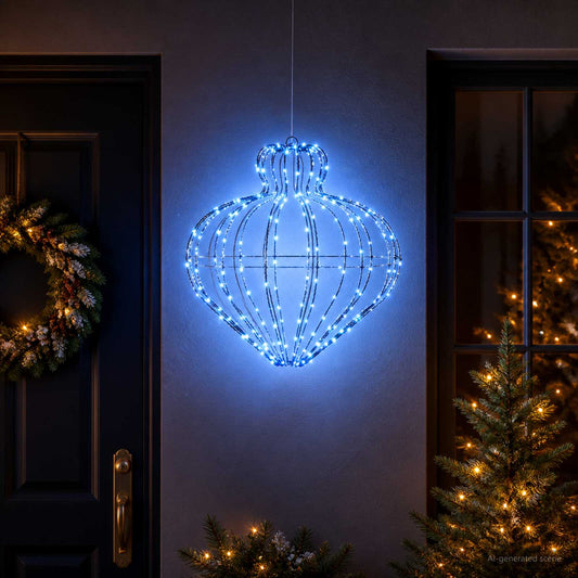 Christmas Finial Light 192 LEDs Dia. 40 x 40 cm 1 Blue