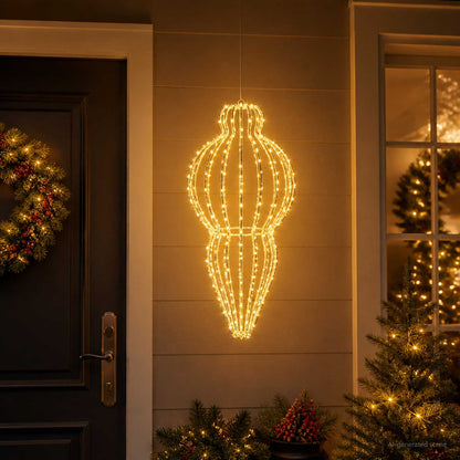 Christmas Finial Light 320 LEDs Dia. 40 x 75 cm 1 Warm white