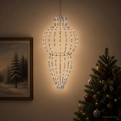 Christmas Finial Light 320 LEDs Dia. 40 x 75 cm 1 Cold white