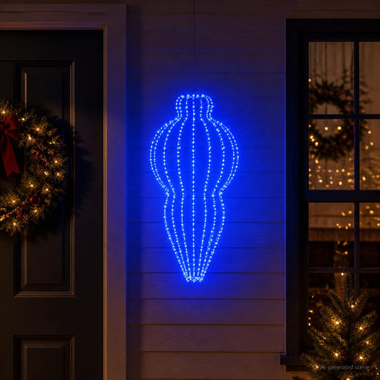 Christmas Finial Light 320 LEDs Dia. 40 x 75 cm 1 Blue