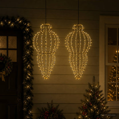 Christmas Finial Light 320 LEDs Dia. 40 x 75 cm 2 Warm white