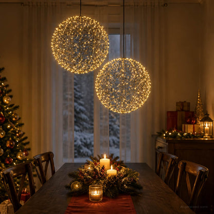 Christmas Finial Light 600 LEDs 2 pcs Ø 40 x 42 cm Warm white