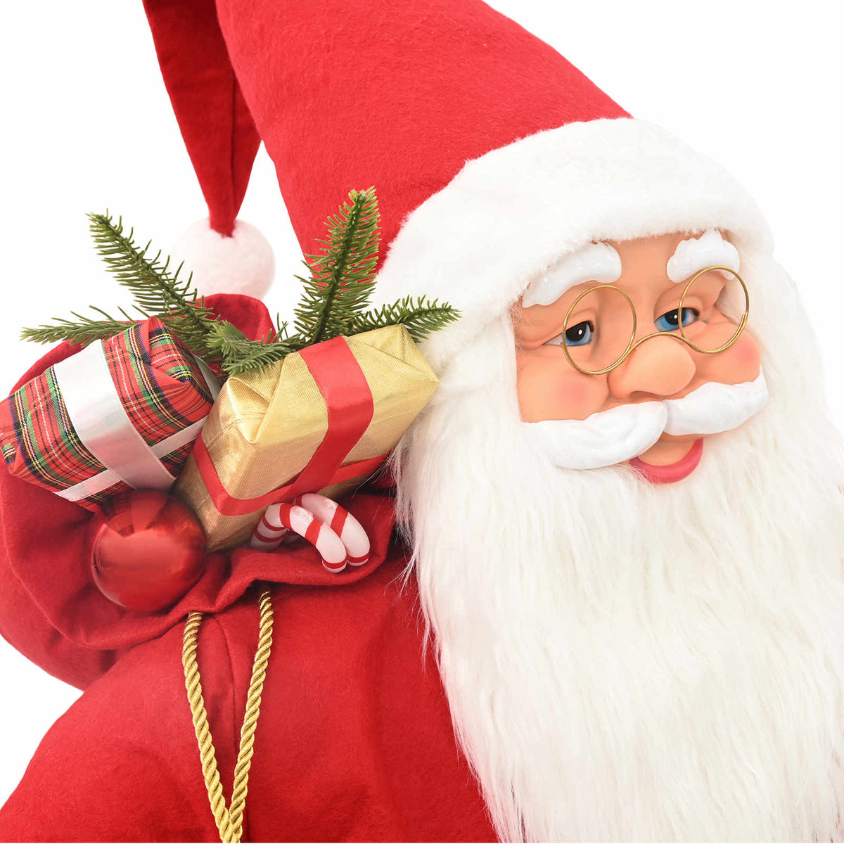 vidaXL Santa Claus Figure Red 180 cm Polyester 6