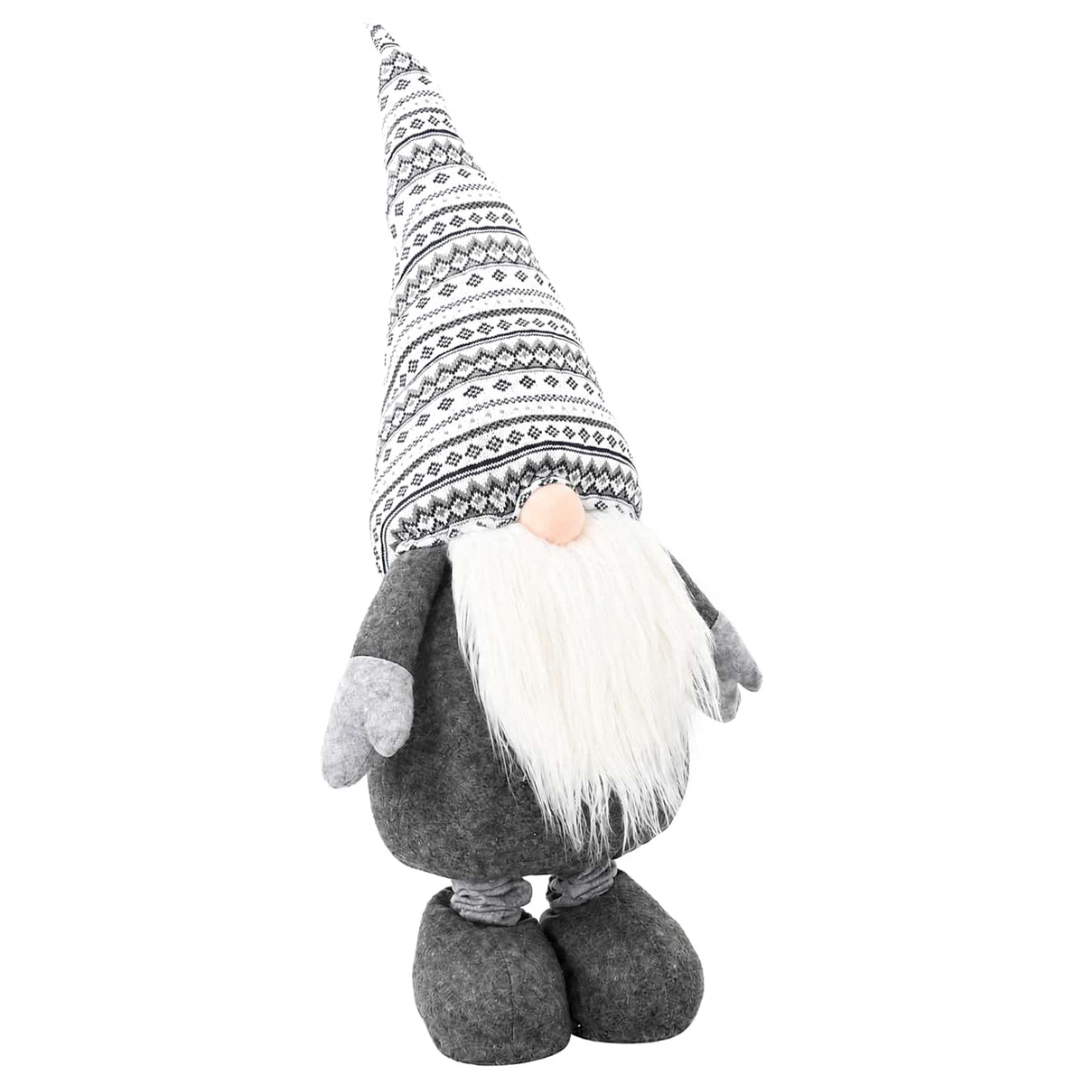 Christmas Gnome with Extendable Legs 130 cm Polyester Grey