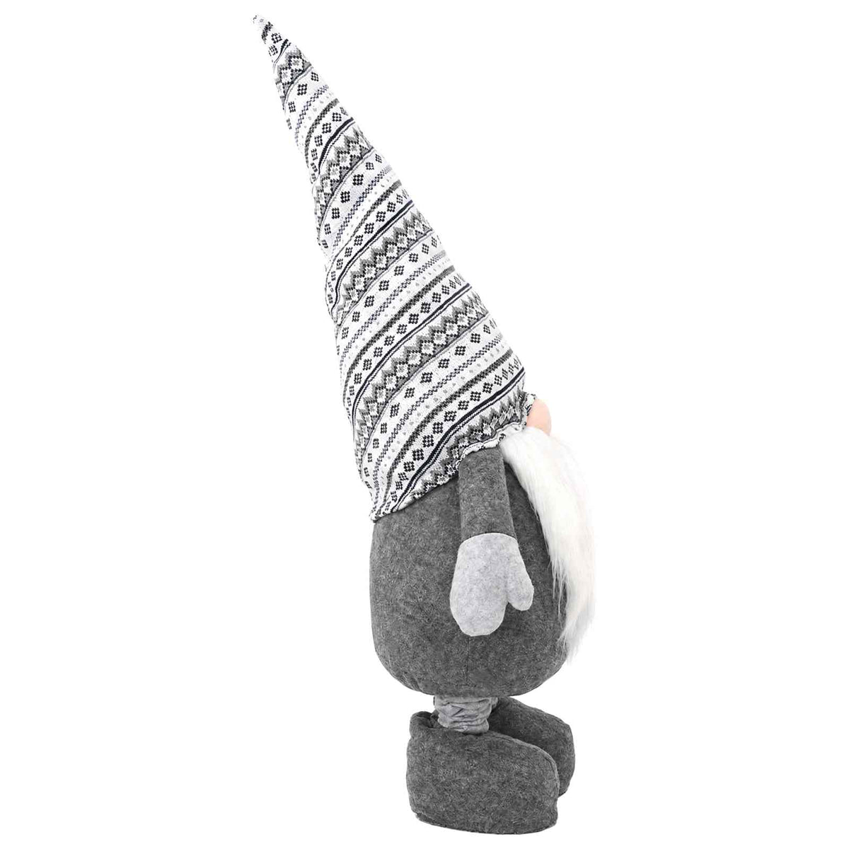 Christmas Gnome with Extendable Legs 130 cm Polyester Grey