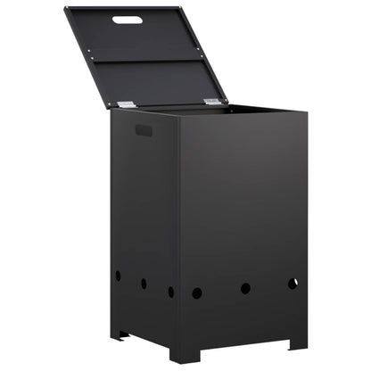 vidaXL Propane Tank Cover 40 x 40 x 66 cm Steel Black 2