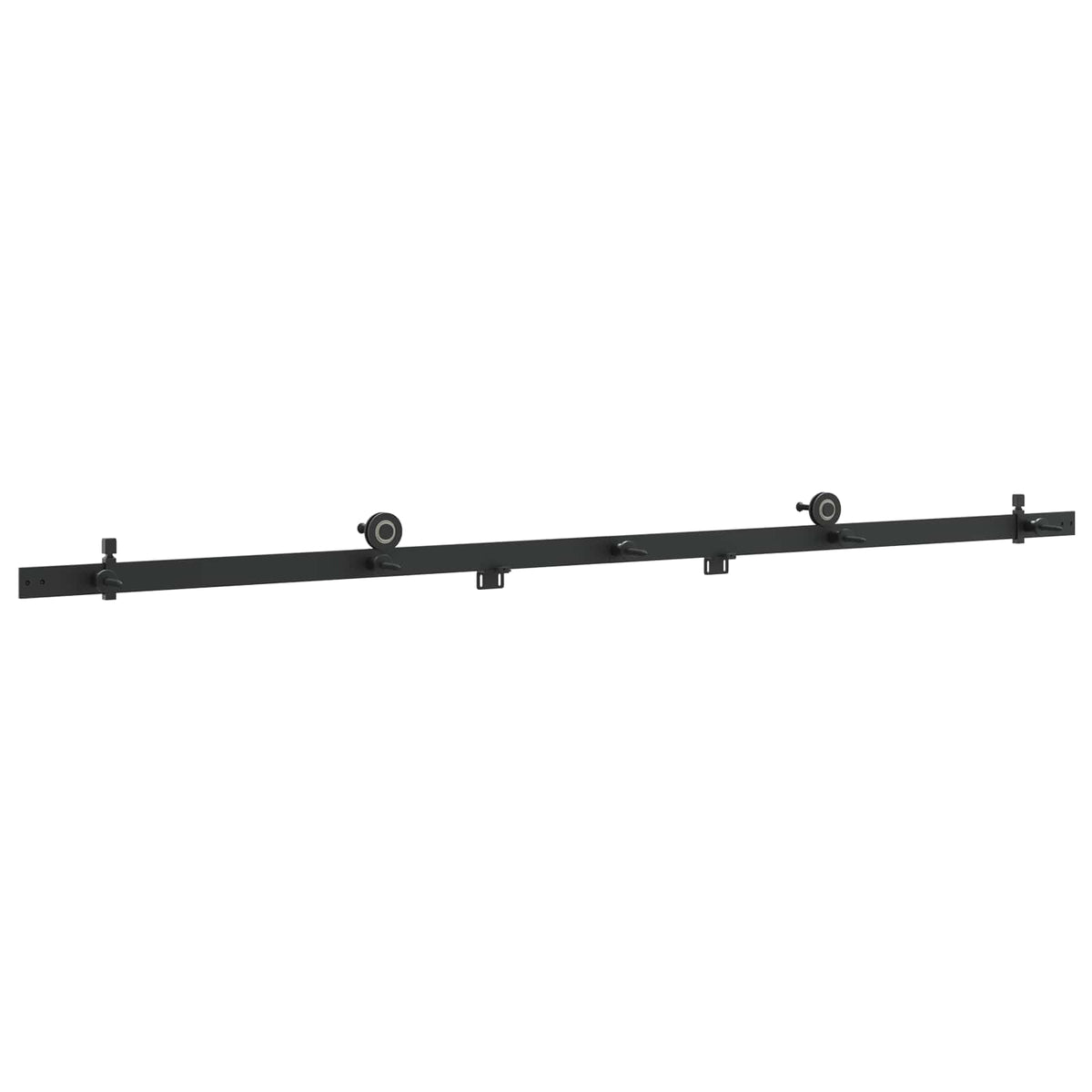 vidaXL Sliding Door Hardware Kit 200 cm Steel Black 4