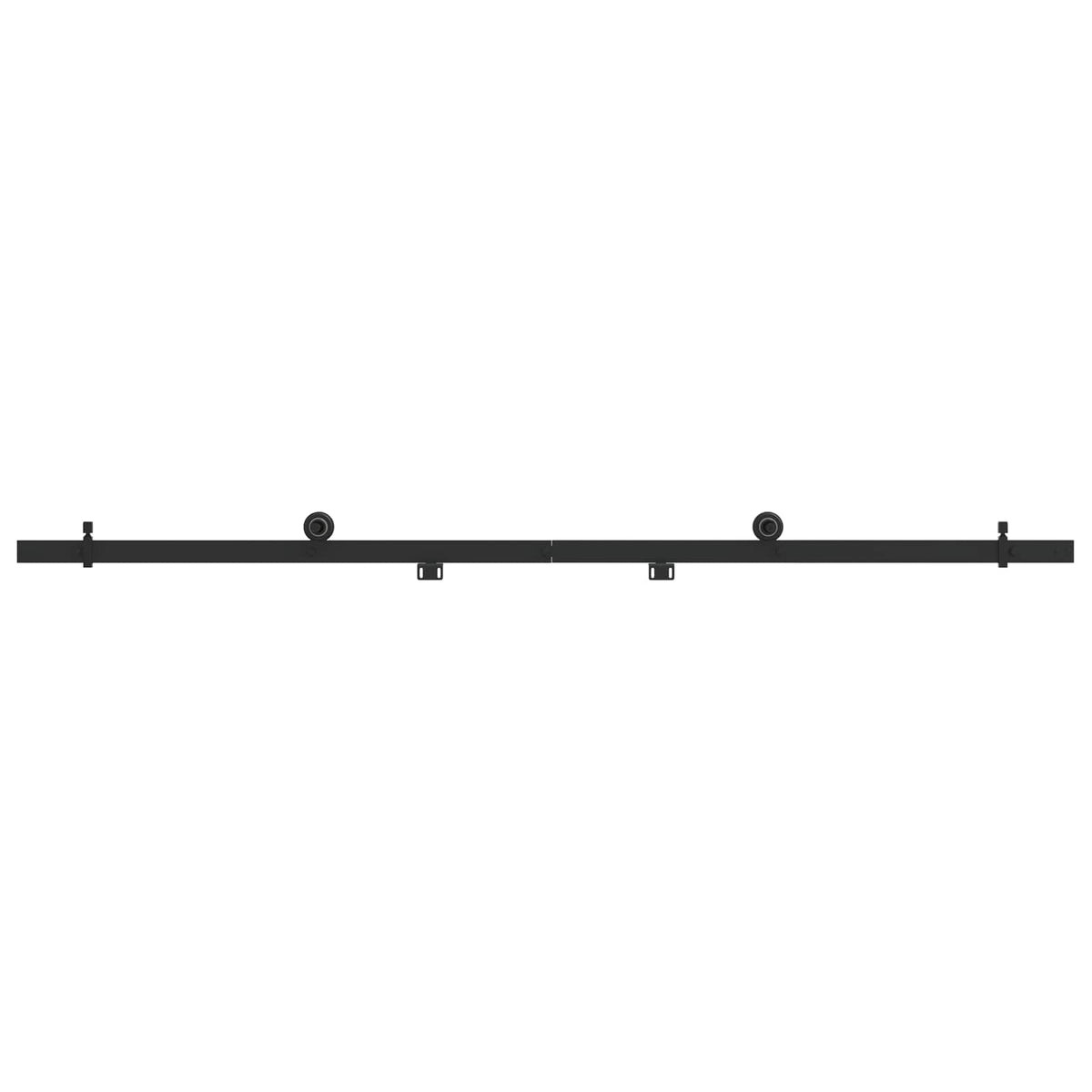 vidaXL Sliding Door Hardware Kit 200 cm Steel Black 3