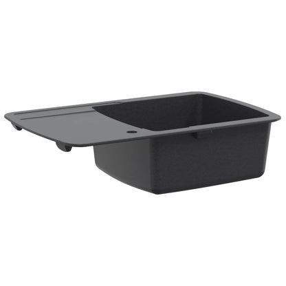vidaXL Kitchen Sink Single Basin Granite 78 x 50 x 31 cm Graphite 4