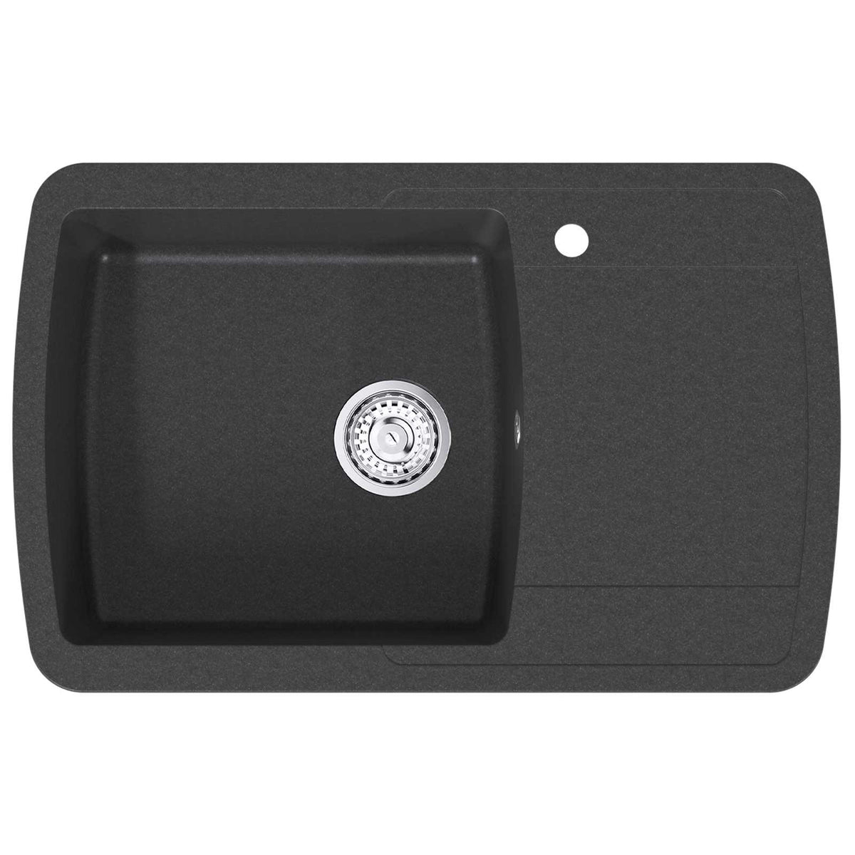 vidaXL Kitchen Sink Single Basin Granite 78 x 50 x 31 cm Graphite 5