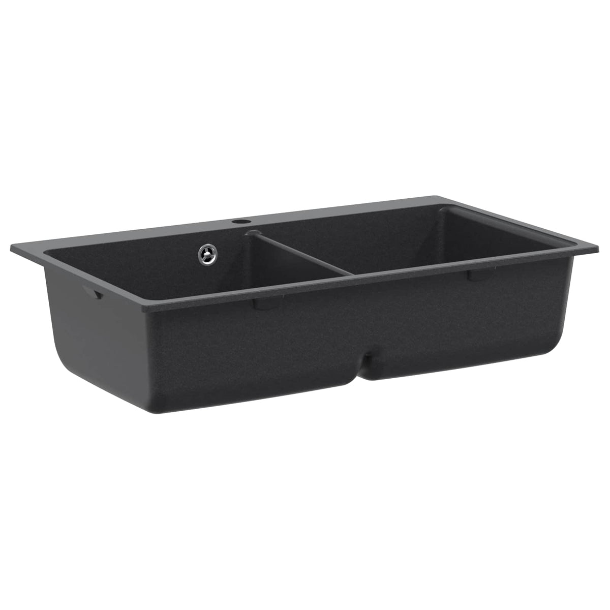 vidaXL Kitchen Sink Double Basin Granite 86 x 51 x 30 cm Graphite 2