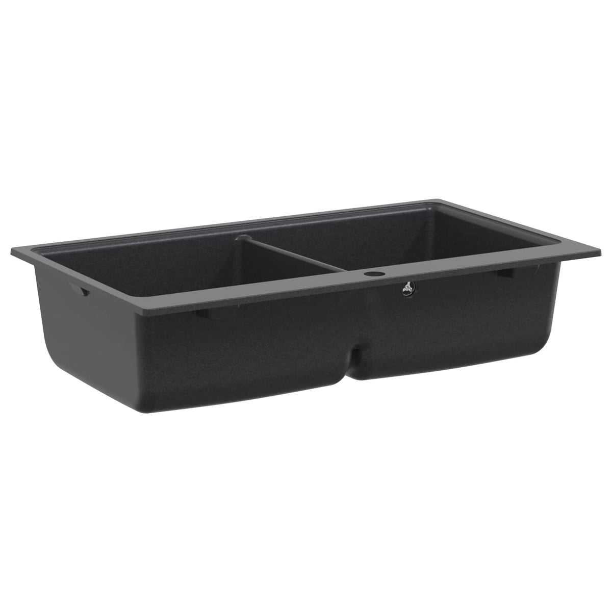 vidaXL Kitchen Sink Double Basin Granite 86 x 51 x 30 cm Graphite 4