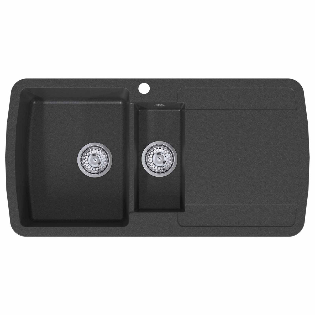 vidaXL Kitchen Sink Double Basin Granite 96 x 50 x 31 cm Graphite 5