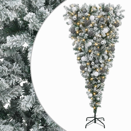 vidaXL Artificial Christmas Tree with Bauble 180 cm 300 LEDs 2