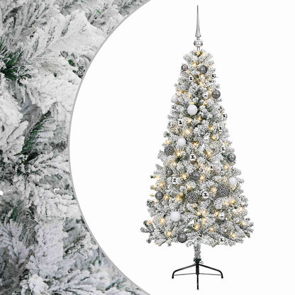 vidaXL Artificial Christmas Tree with Bauble 150 cm 150 LEDs 2