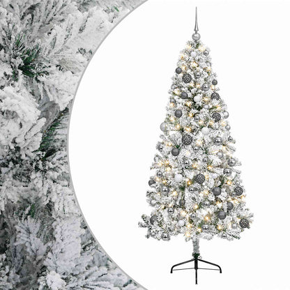 vidaXL Artificial Christmas Tree with Bauble 210 cm 300 LEDs 2