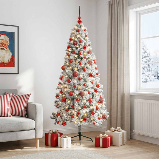 vidaXL Artificial Christmas Tree with Bauble 240 cm 300 LEDs 1