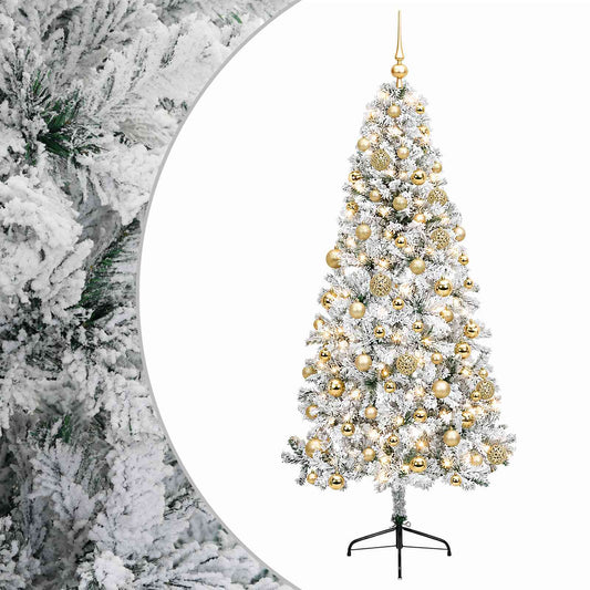 vidaXL Artificial Christmas Tree with Bauble 210 cm 300 LEDs 2