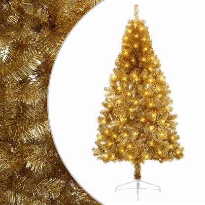 vidaXL Artificial Hinged Christmas Tree 210 cm 300 LEDs Warm White 2
