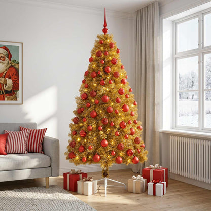 vidaXL Artificial Christmas Tree with Bauble 210 cm 300 LEDs 3