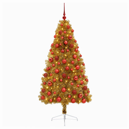 vidaXL Artificial Christmas Tree with Bauble 210 cm 300 LEDs 4