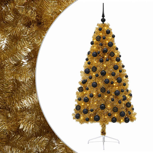 vidaXL Artificial Christmas Tree with Bauble 210 cm 300 LEDs 2
