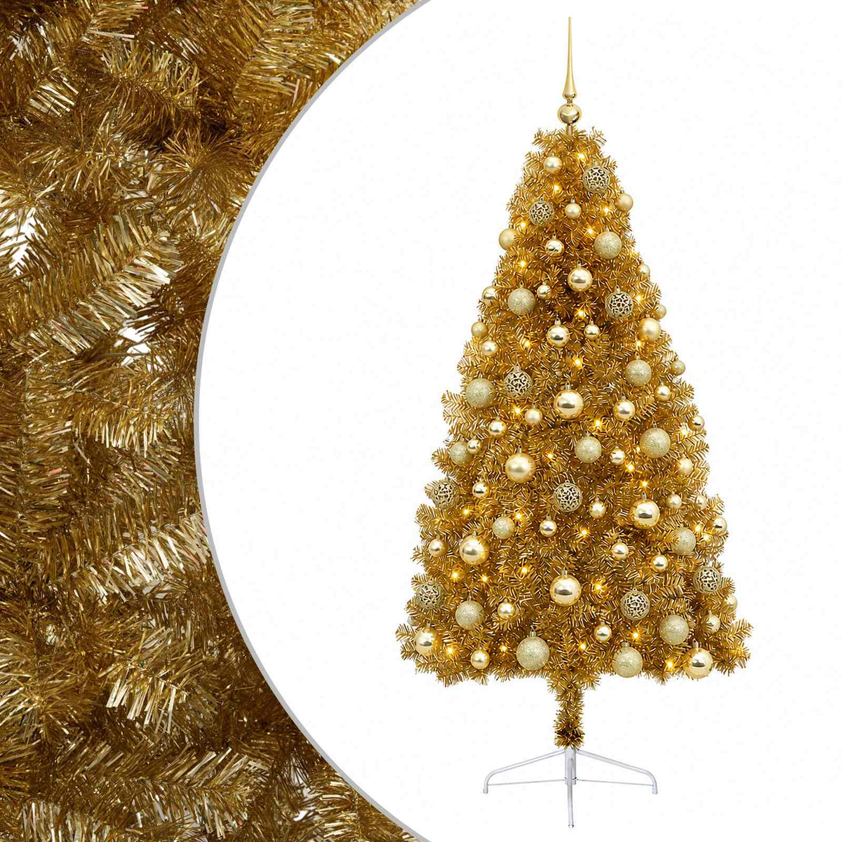 vidaXL Artificial Christmas Tree with Bauble 210 cm 300 LEDs 2