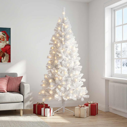 vidaXL Artificial Hinged Christmas Tree 150 cm 150 LEDs Warm White 1