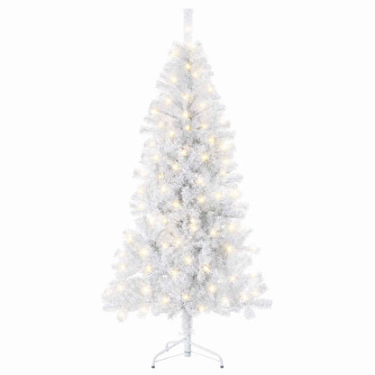 vidaXL Artificial Hinged Christmas Tree 150 cm 150 LEDs Warm White 4