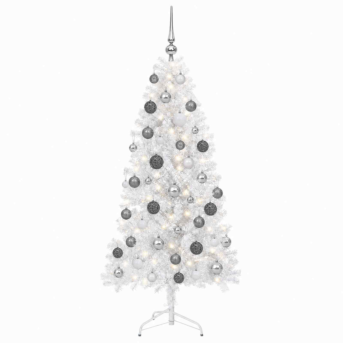 vidaXL Artificial Christmas Tree with Bauble 150 cm 150 LEDs 4