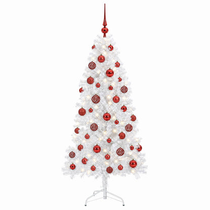 vidaXL Artificial Hinged Christmas Tree 150 cm 150 LEDs Warm White 4