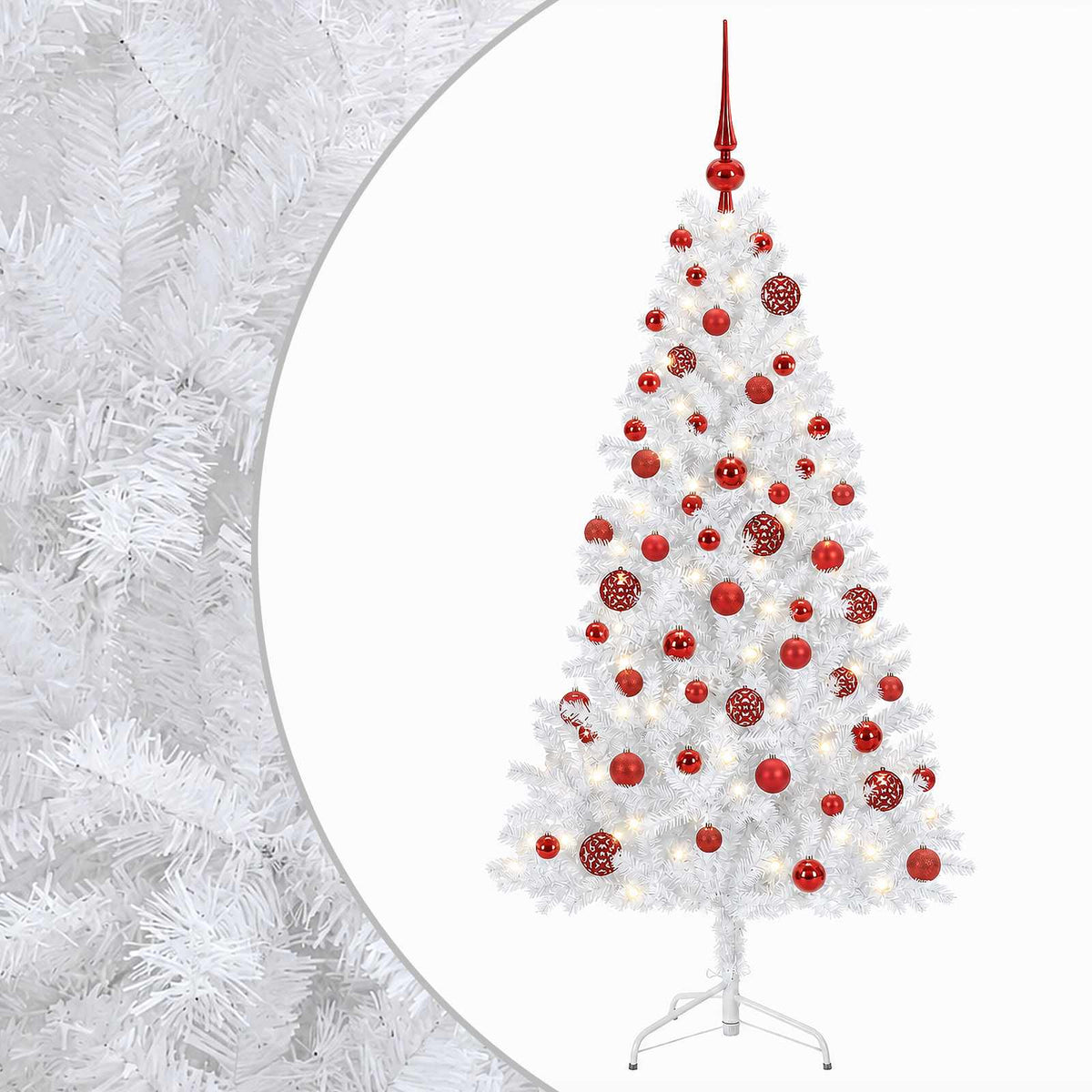vidaXL Artificial Christmas Tree with Bauble 210 cm 300 LEDs 2