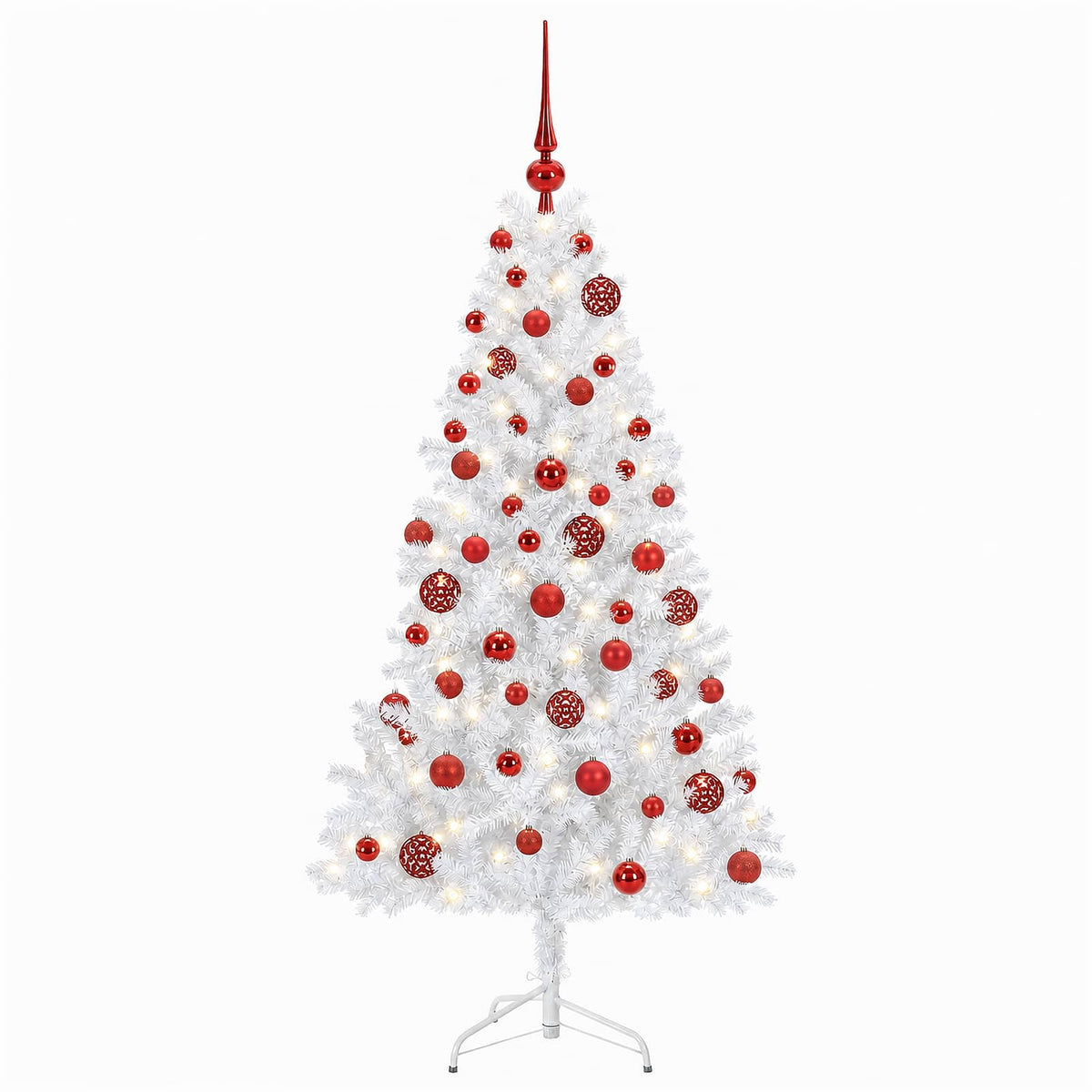 vidaXL Artificial Christmas Tree with Bauble 210 cm 300 LEDs 4