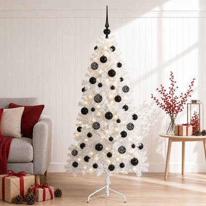 vidaXL Artificial Hinged Christmas Tree 150 cm 150 LEDs Warm White 3
