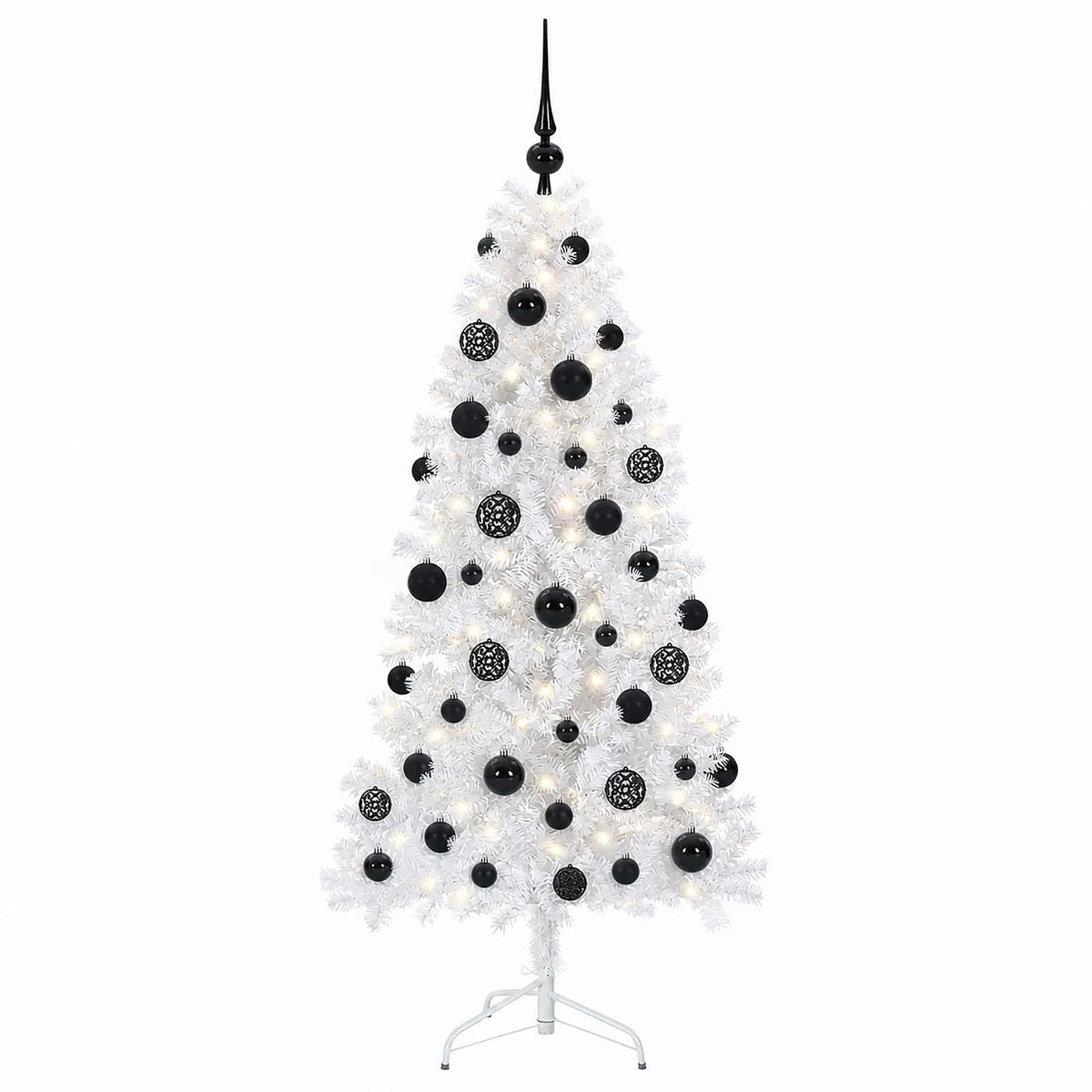 vidaXL Artificial Hinged Christmas Tree 150 cm 150 LEDs Warm White 4