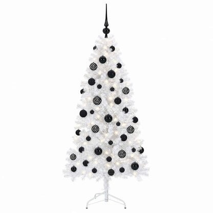 vidaXL Artificial Hinged Christmas Tree 150 cm 150 LEDs Warm White 4