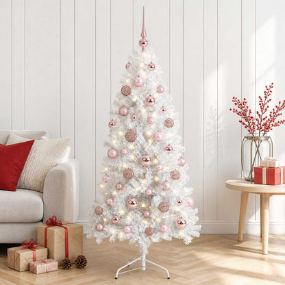 vidaXL Artificial Hinged Christmas Tree 150 cm 150 LEDs Warm White 3