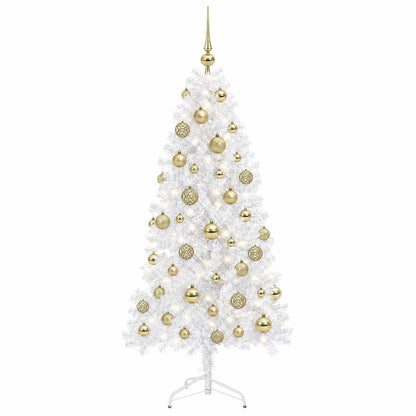 vidaXL Artificial Hinged Christmas Tree 150 cm 150 LEDs Warm White 4