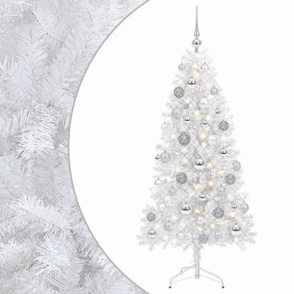 vidaXL Artificial Hinged Christmas Tree 150 cm 150 LEDs Warm White 2