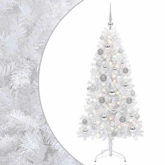 vidaXL Artificial Hinged Christmas Tree 150 cm 150 LEDs Warm White 2