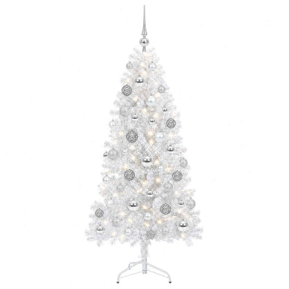vidaXL Artificial Hinged Christmas Tree 150 cm 150 LEDs Warm White 4