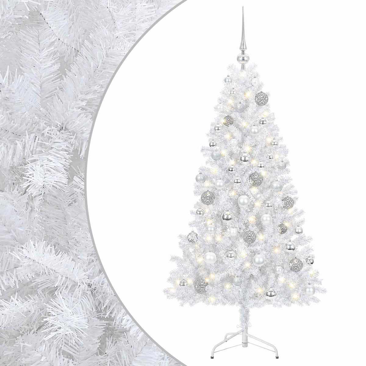 vidaXL Artificial Christmas Tree with Bauble 240 cm 300 LEDs 2