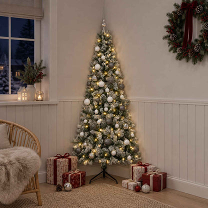 vidaXL Artificial Christmas Tree with Bauble 150 cm 150 LEDs 3