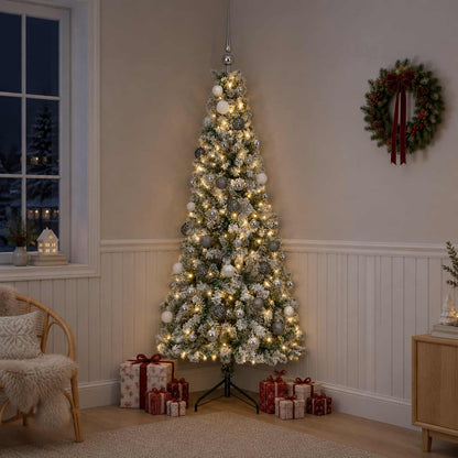 vidaXL Artificial Christmas Tree with Bauble 240 cm 300 LEDs 1