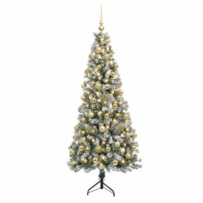 vidaXL Artificial Christmas Tree with Bauble 240 cm 300 LEDs 4