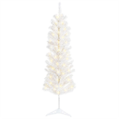 Artificial Slim Christmas Tree with Bauble 150 LEDs 150 cm with LEDs