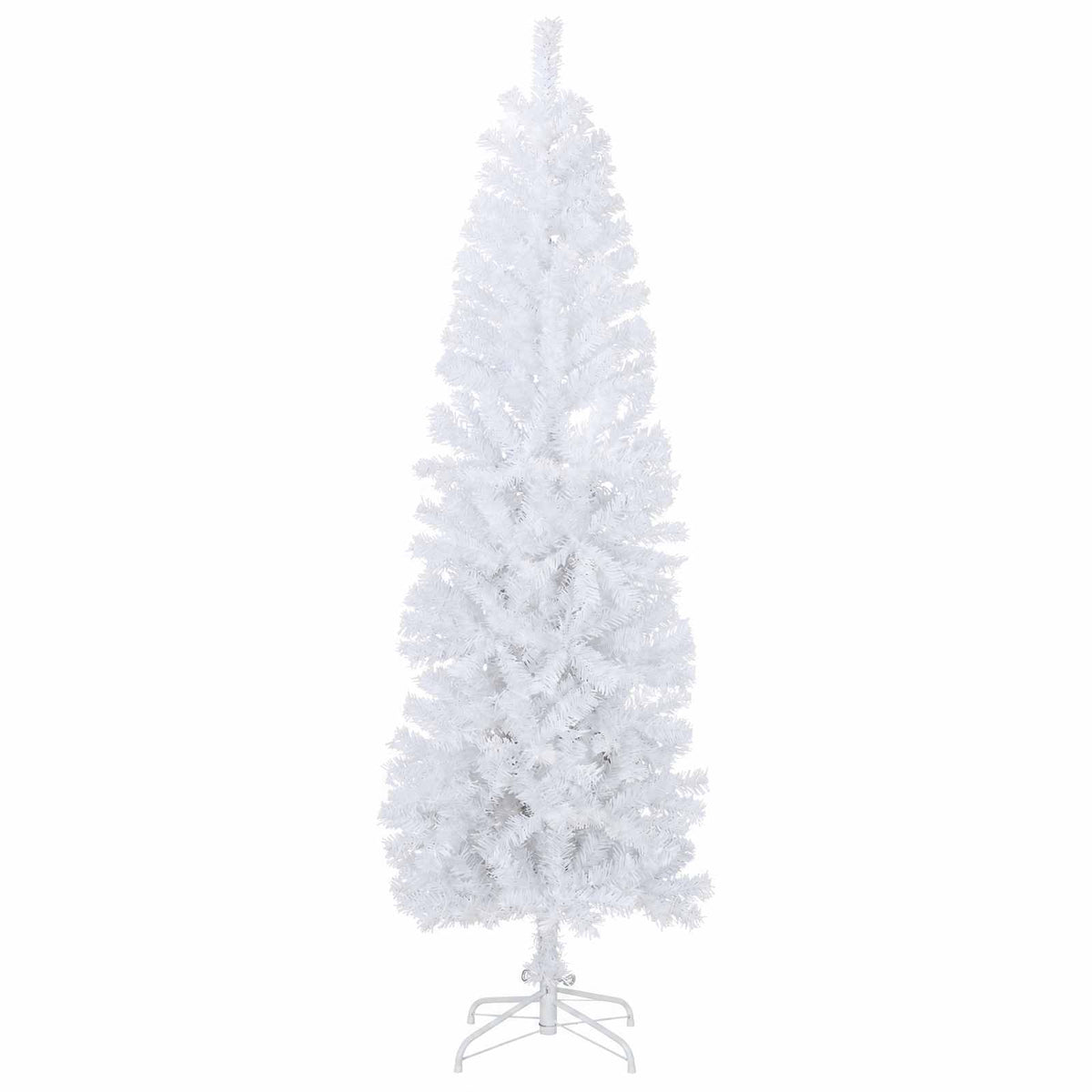 Artificial Slim Christmas Tree with Bauble 300 LEDs 180 cm with LEDs